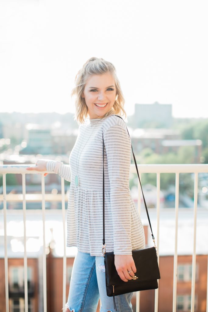 Fall Outfit Transition: Peplum Top + Booties
