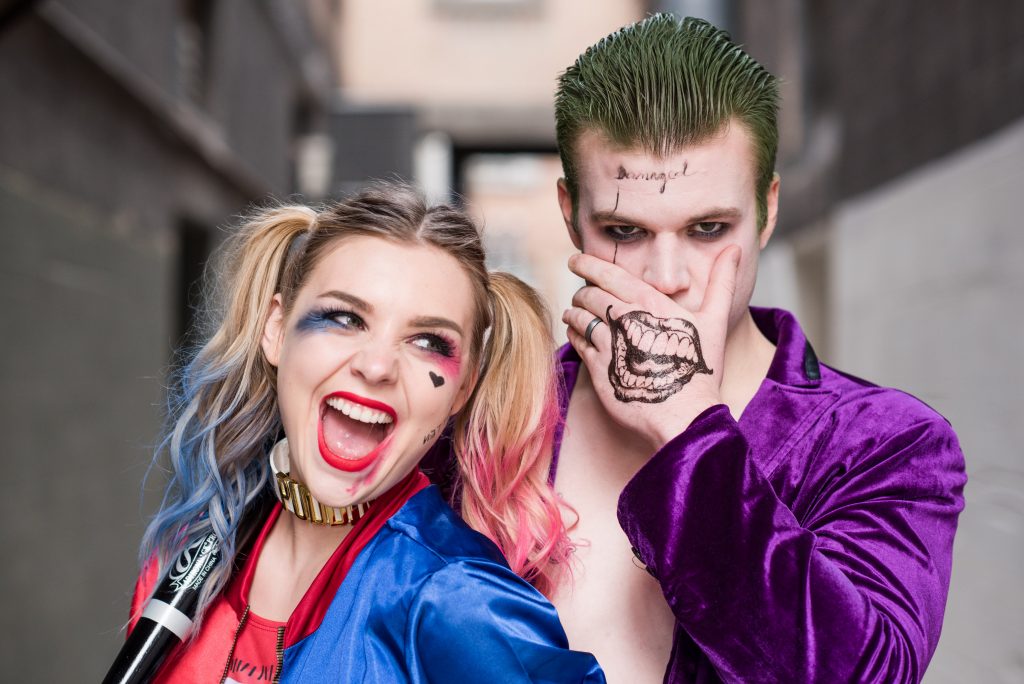 My version of Harley Quinn and Joker couple costume!! 